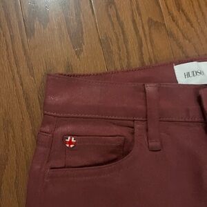 Hudson red leather pants